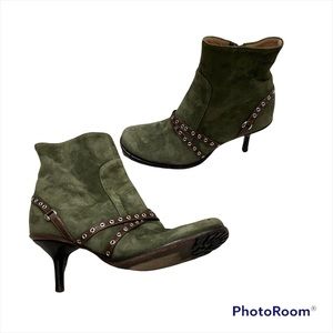 Goffredo Fantini Suede Ankle Boots, Sz 5